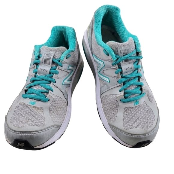 New Balance 1540v2 Shoes Womens sz 9 D Gray Green Teal Athletic Running USA Made - Picture 1 of 14
